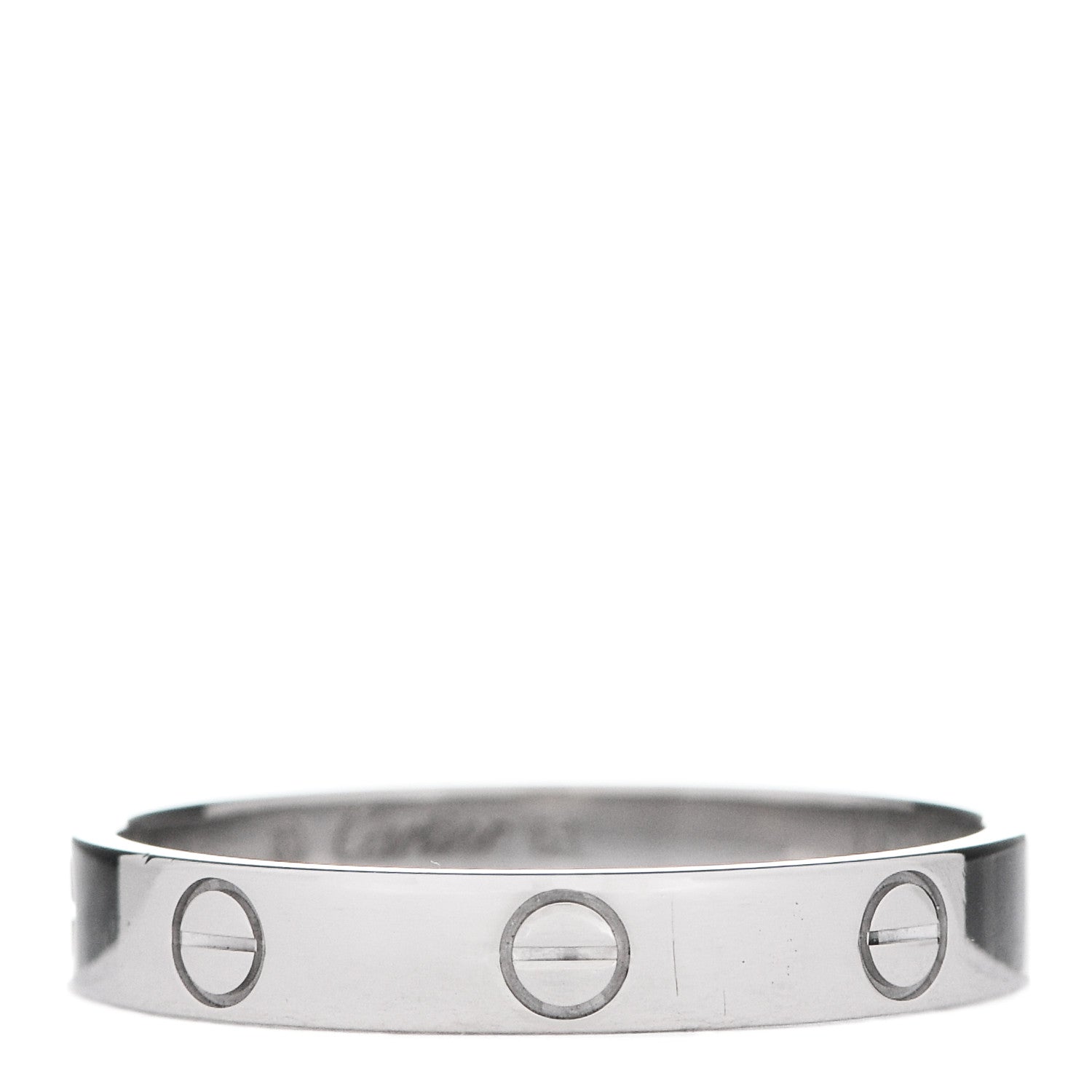 Cartier 18K White Gold 3.5mm LOVE Wedding Band Ring 61 9.5 1 of 4