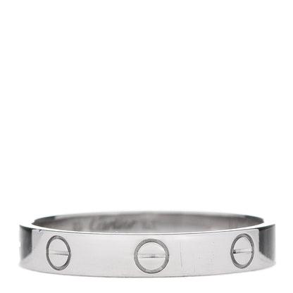 Cartier 18K White Gold 3.5mm LOVE Wedding Band Ring 61 9.5 1 of 4