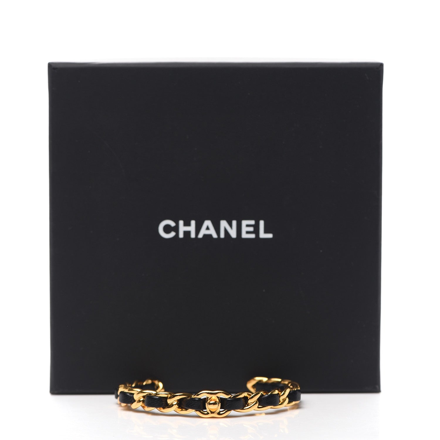 Chanel Lambskin More Is More Cuff Bracelet Black Gold 5 of 5