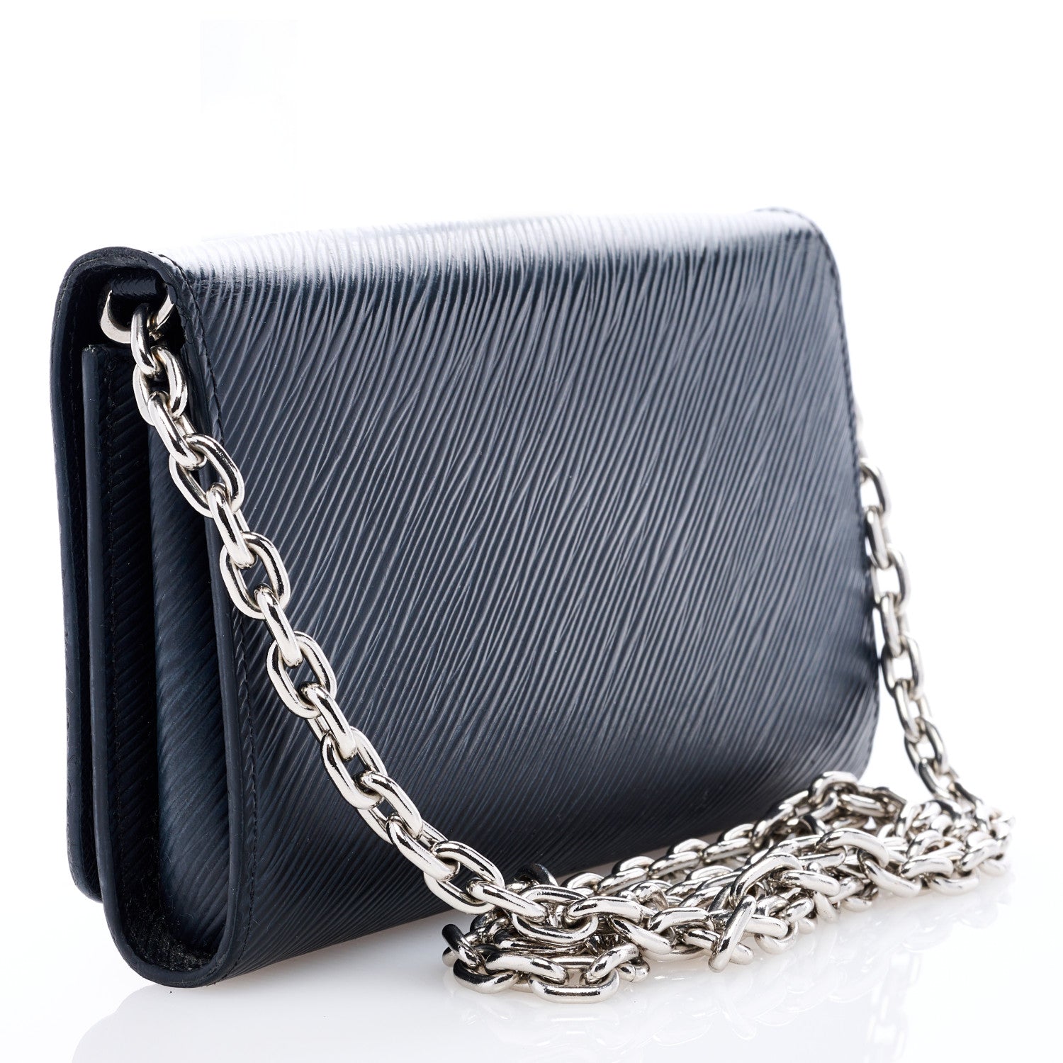 Louis Vuitton Epi Twist Chain Wallet Black 2 of 8