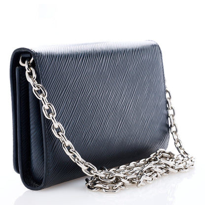 Louis Vuitton Epi Twist Chain Wallet Black 2 of 8
