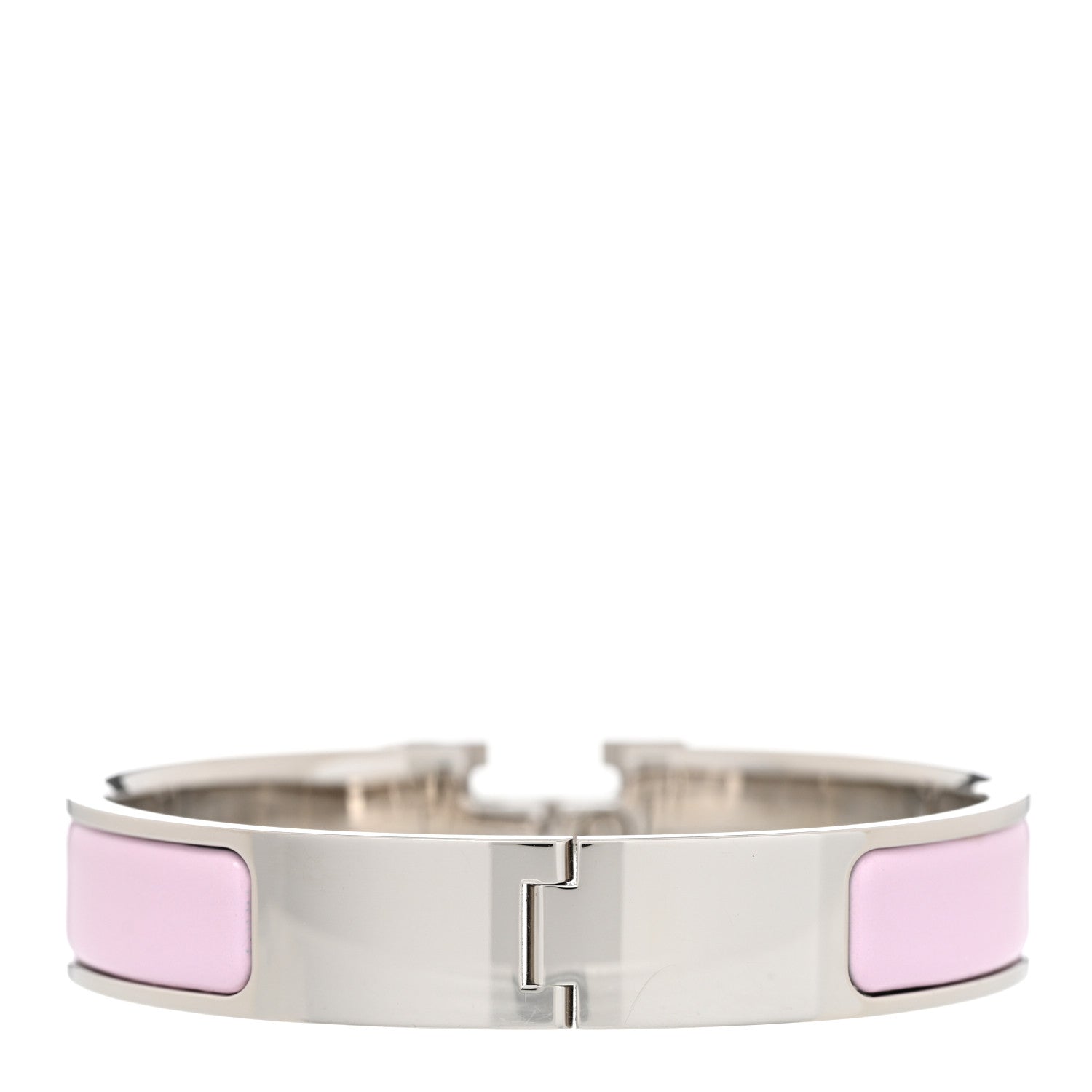 Hermes Enamel Narrow Clic Clac H Bracelet PM Rose Dragee 3 of 5