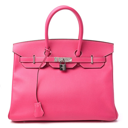 Hermes Epsom Candy Birkin 35 Rose Tyrien Rubis 1 of 13