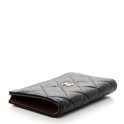 Chanel Caviar Quilted CC Zip Around Card Holder Black 4 of 8