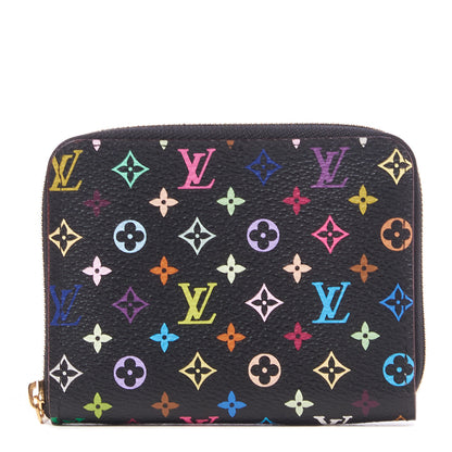 Louis Vuitton Monogram Multicolor Zippy Coin Purse Black Violet 1 of 8