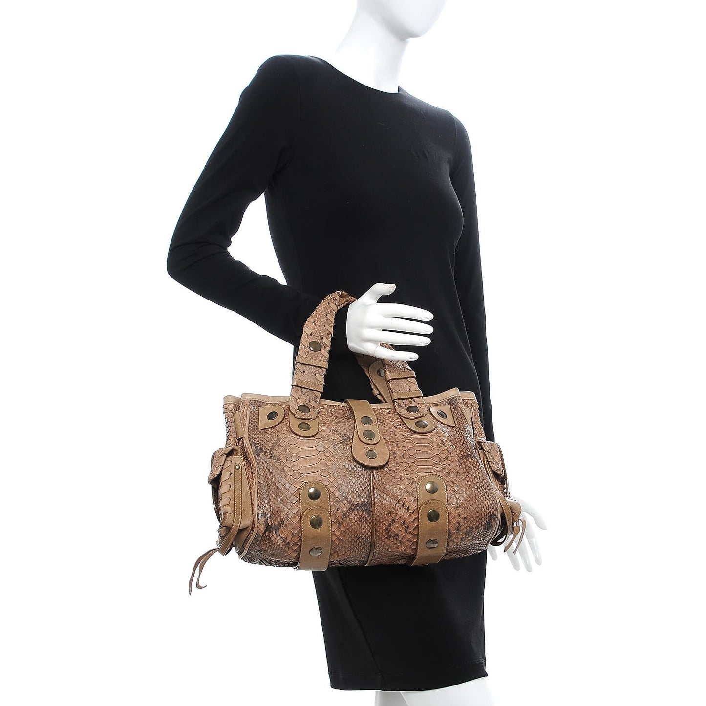 Python Silverado Tote Beige