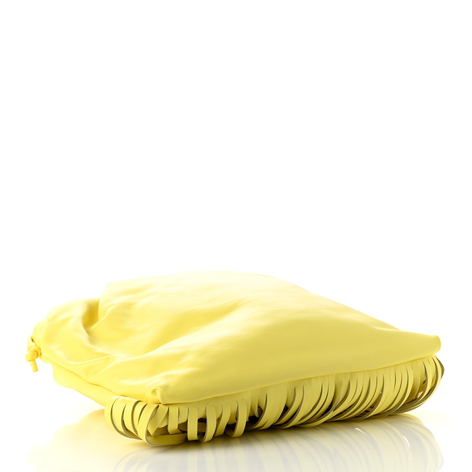 Bottega Veneta Nappa The Fringe Pouch Shoulder Bag Yellow 4 of 7