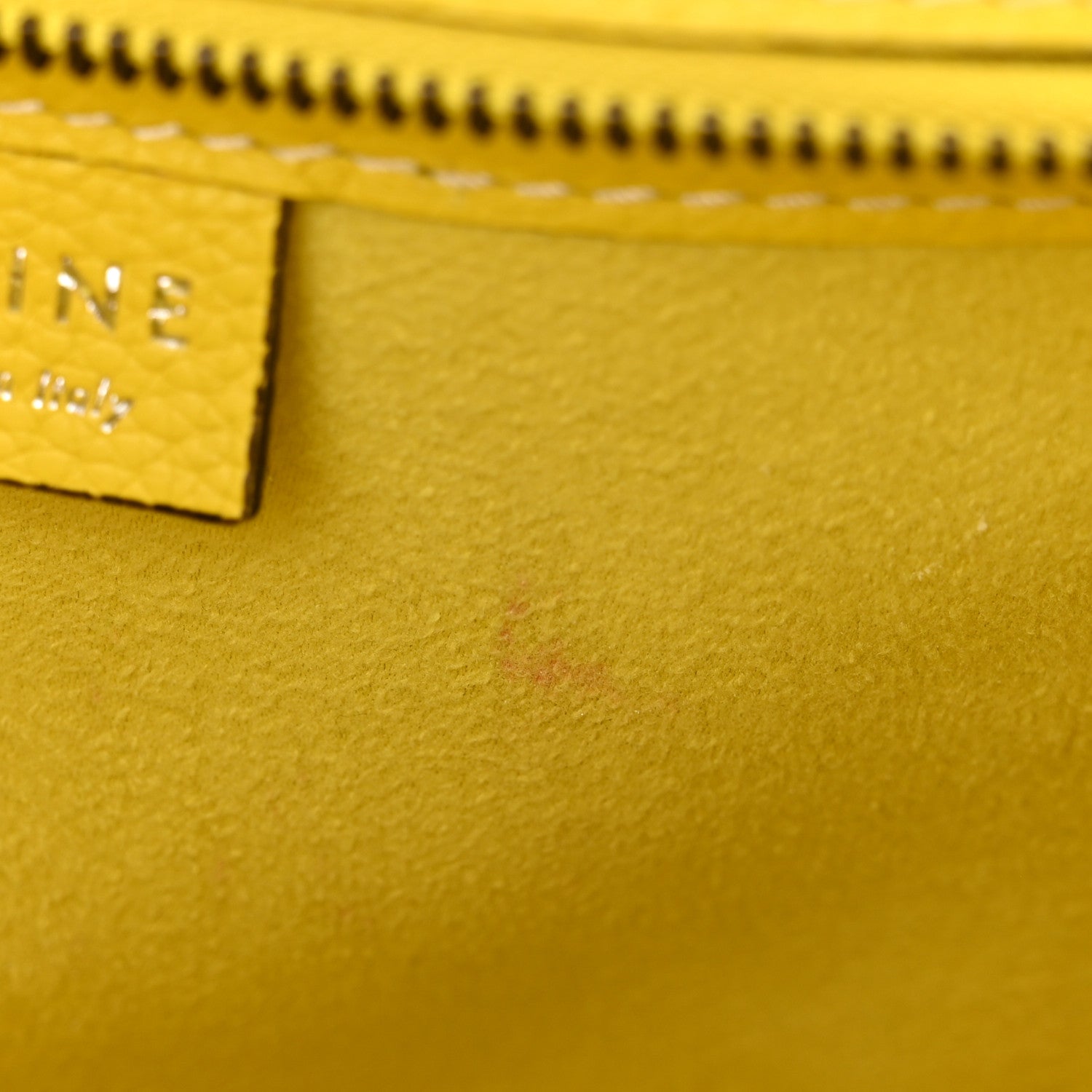 Celine Drummed Calfskin Nano Luggage Citron 12 of 12
