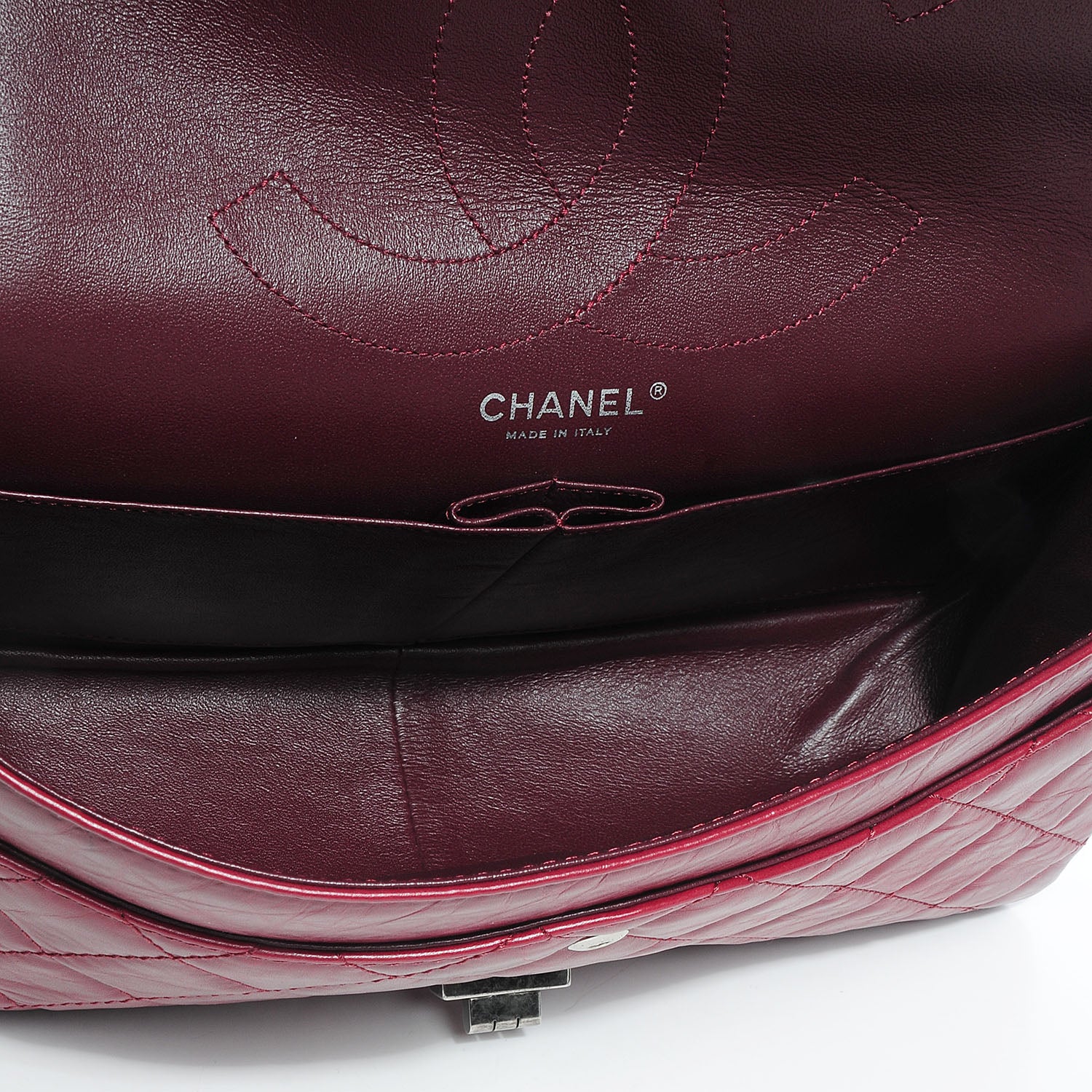 Chanel Aged Calfskin Quilted 2.55 Reissue 227 Flap Red 7 of 8