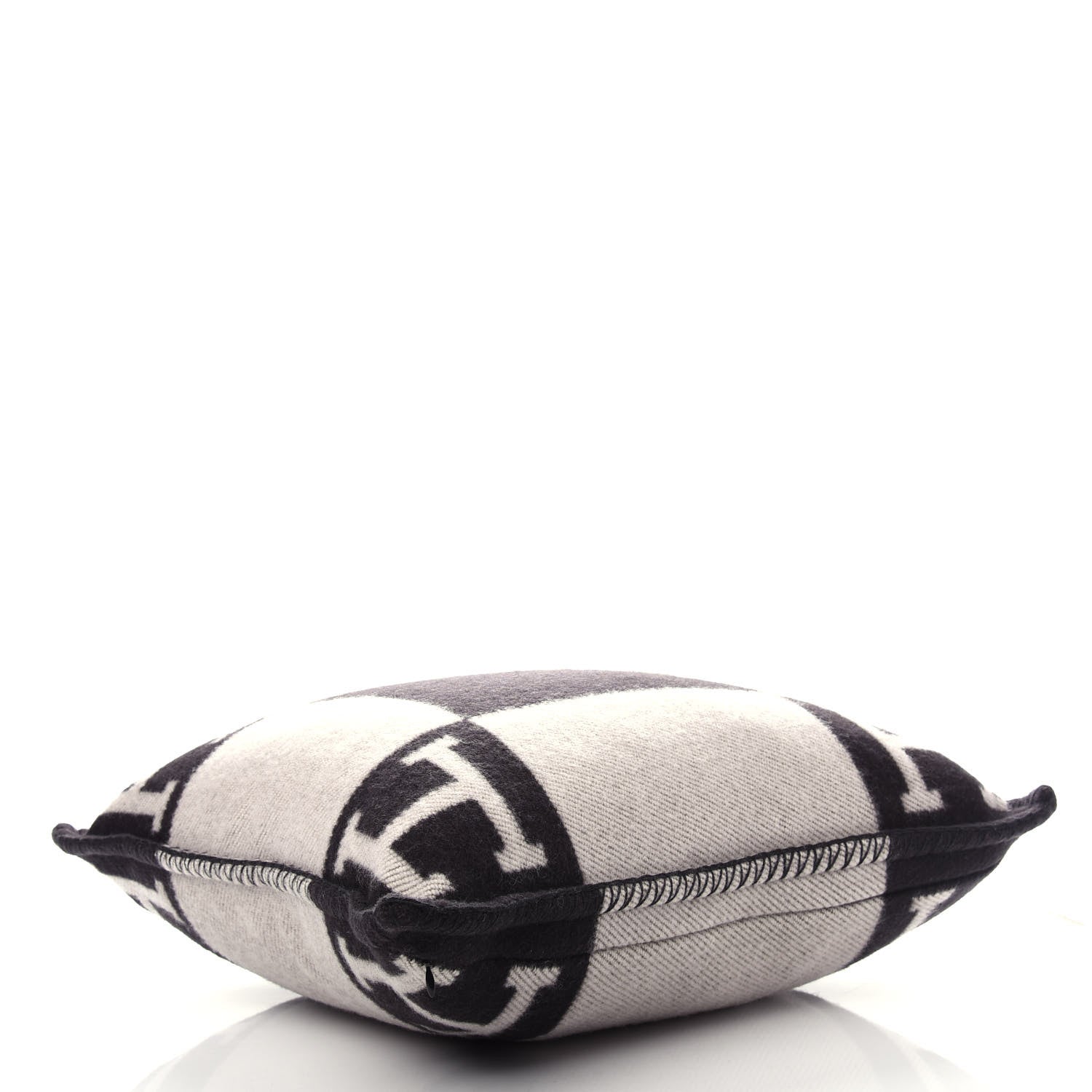 Hermes Wool Cashmere Avalon Pillow PM Ecru Gris Fonce 3 of 5