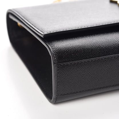 Saint Laurent Grain De Poudre Medium Classic Monogram Kate Satchel Black 8 of 10