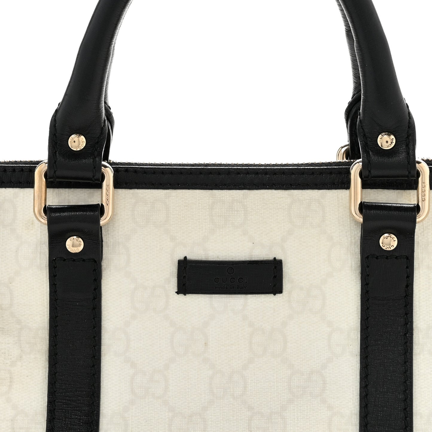 GG Plus Monogram Small Joy Boston White Black