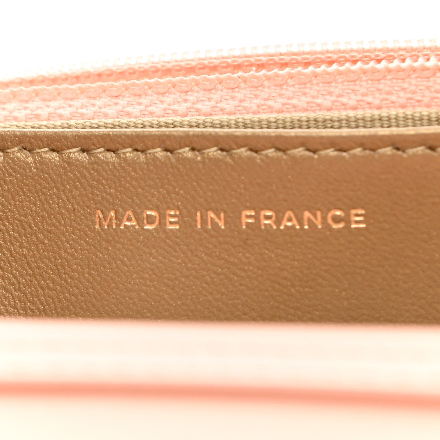 Lambskin Quilted Pearl Crush Wallet on Chain WOC Light Orange