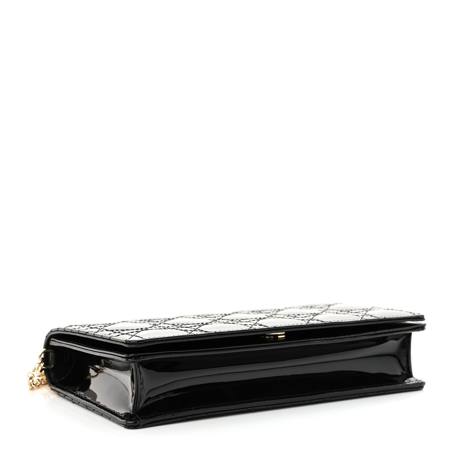 Christian Dior Patent Cannage Lady Dior Pouch Black 5 of 13