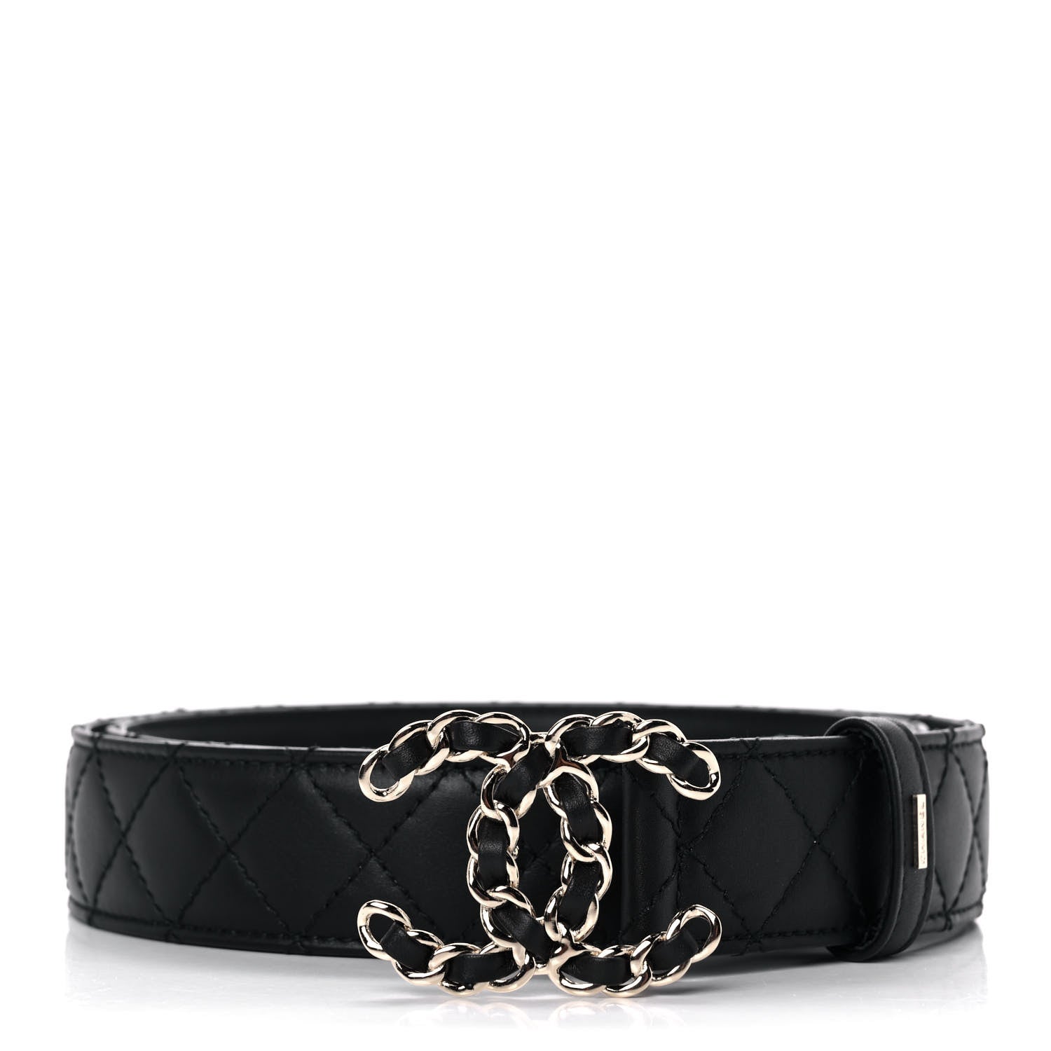 Chanel Lambskin Quilted CC Chain Belt 90 36 Black 1 of 10