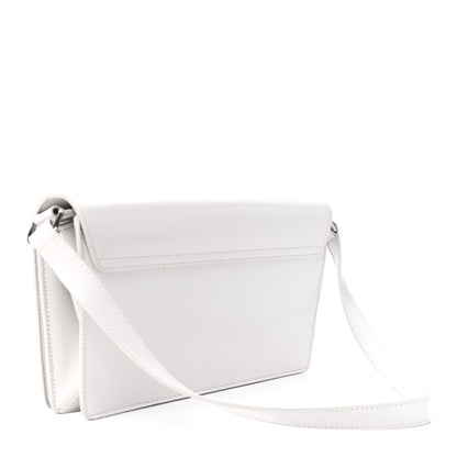 Celine Shiny Calfskin Trapeze Triomphe Bag White 3 of 12