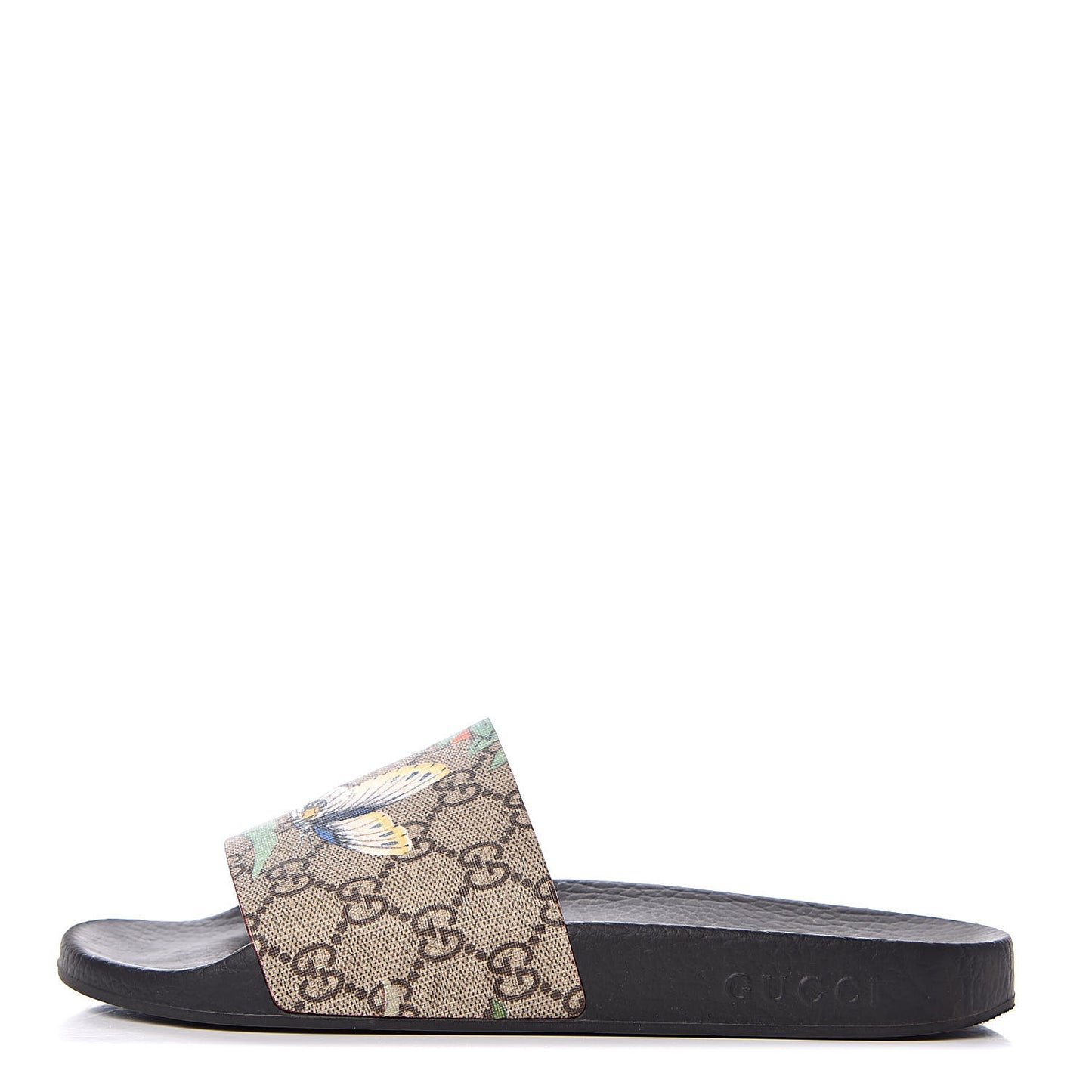 GG Supreme Monogram Tian Womens Slide Sandals 39 Beige Multicolor