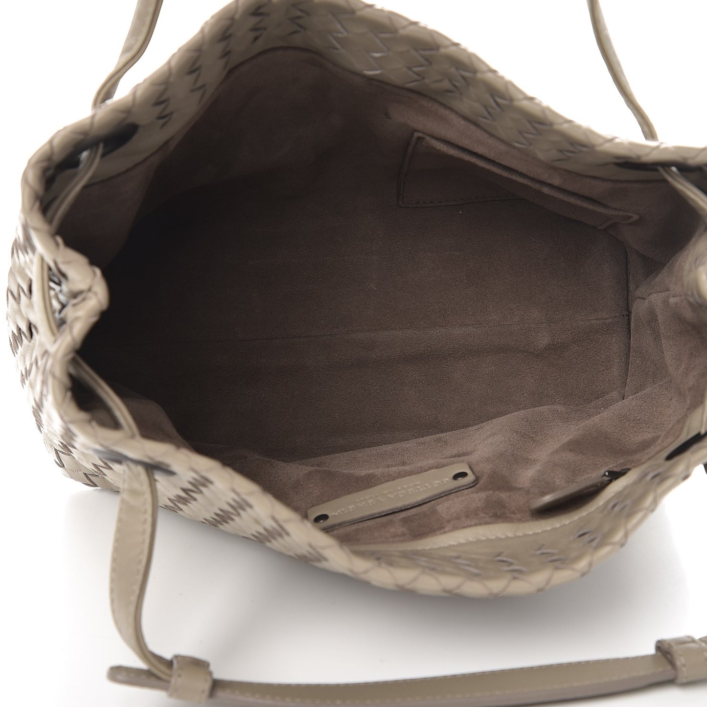 Nappa Intrecciato Small Garda Bag Grey