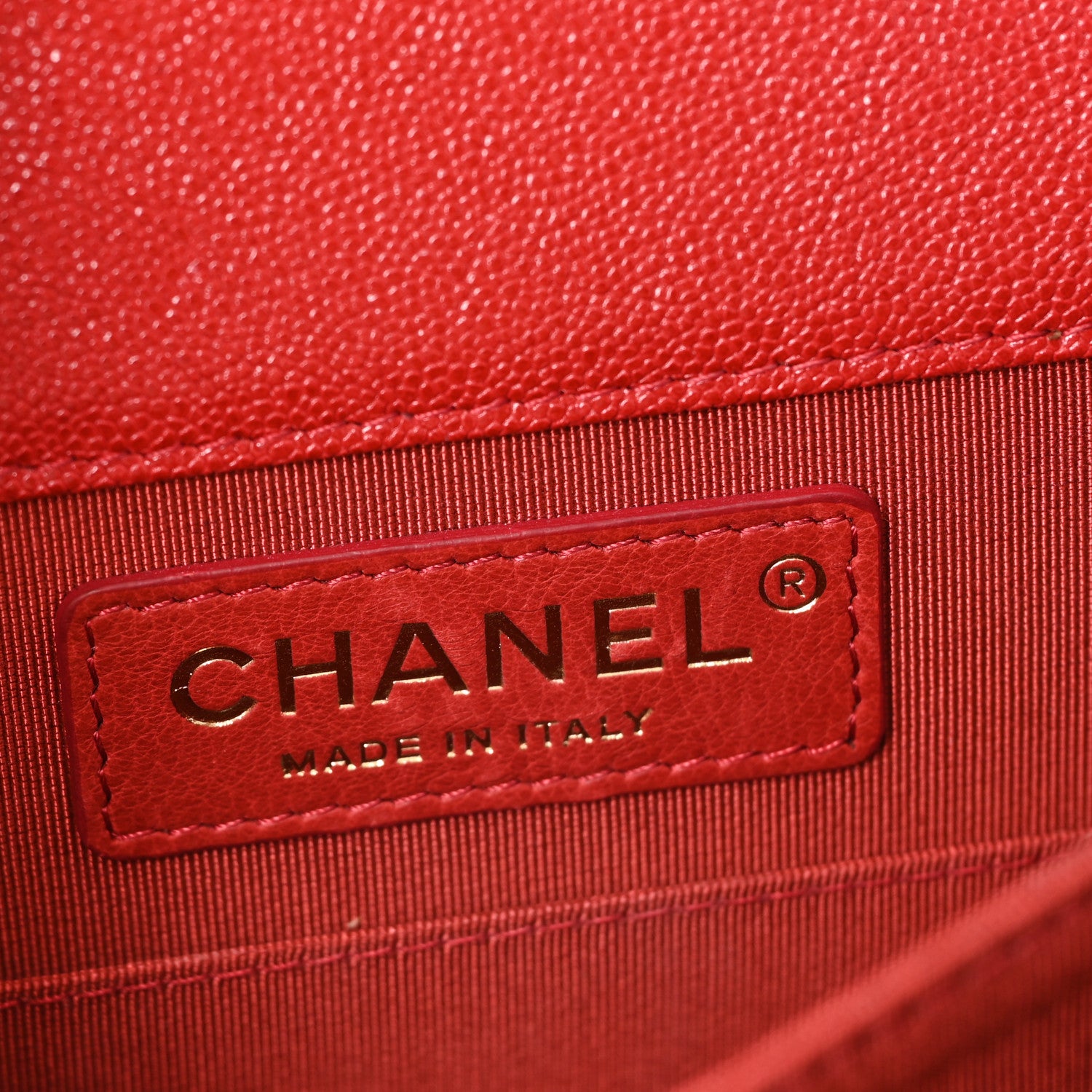 Chanel Caviar Quilted North South Boy Flap Red 6 of 10