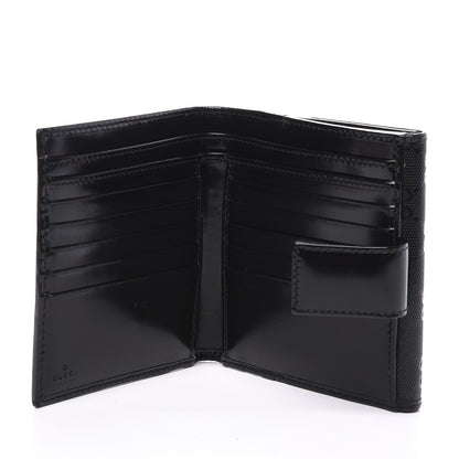 Gucci Imprime Monogram GG Pierce French Flap Wallet Black 4 of 10