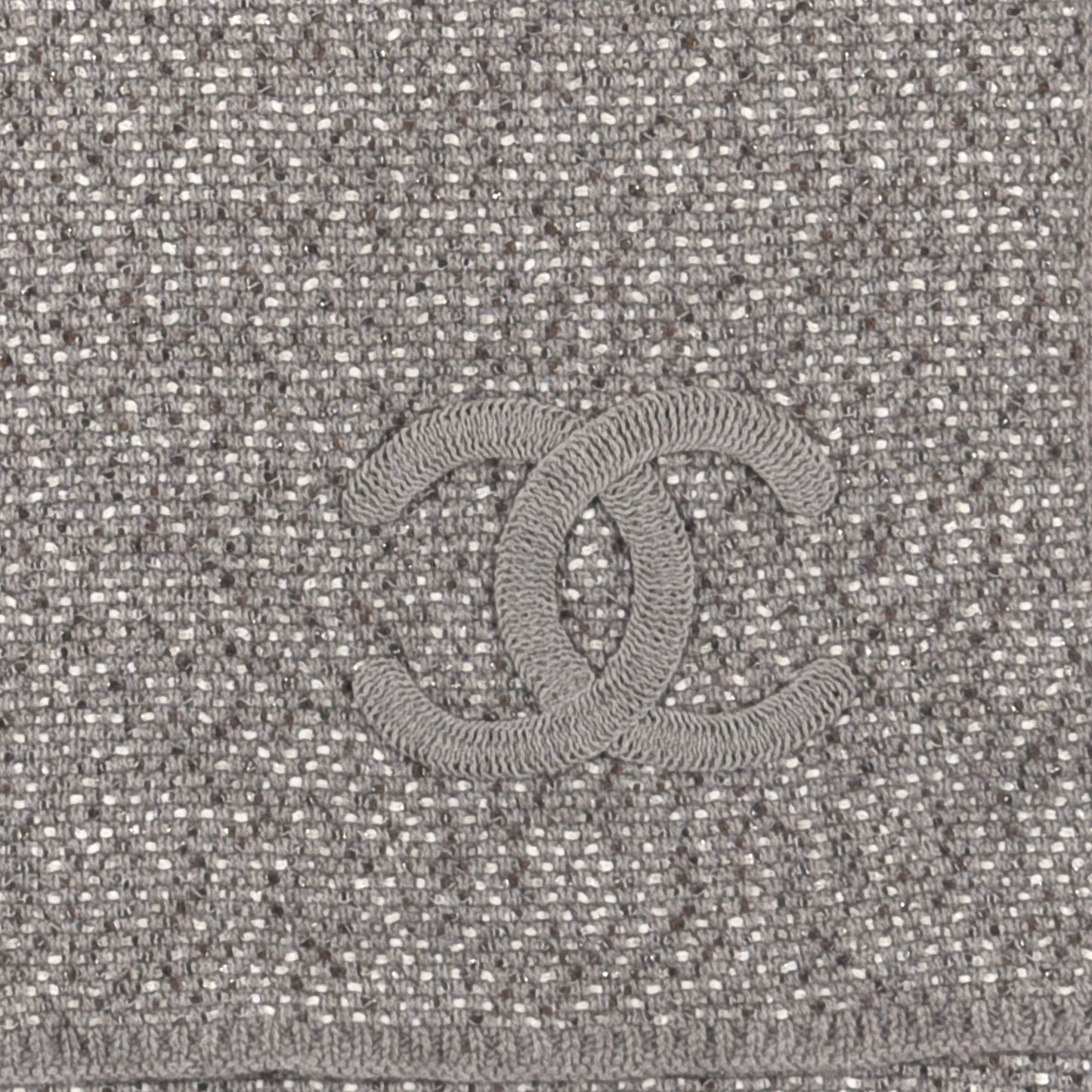 Cotton Cashmere Lurex CC Scarf Grey