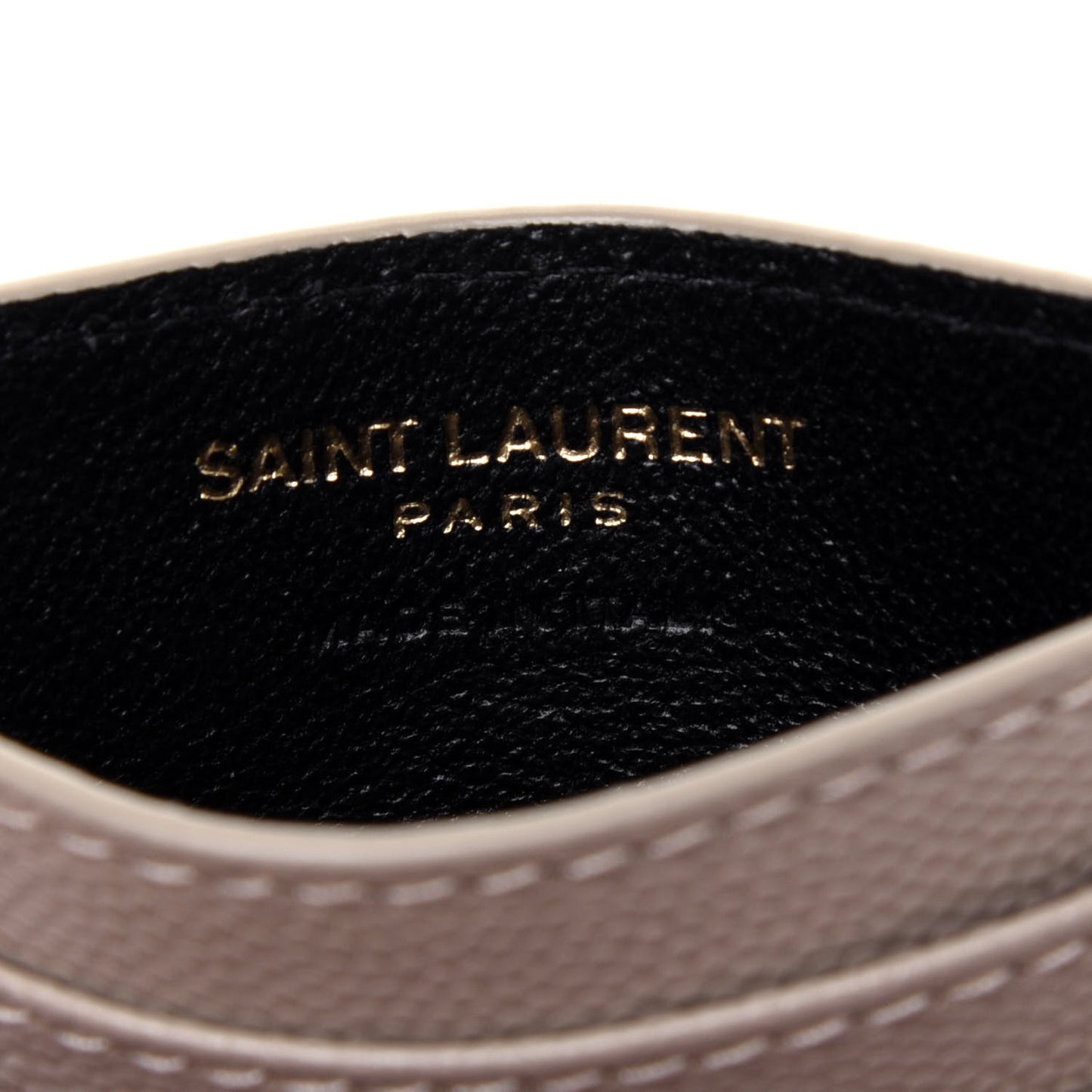 Grain De Poudre Matelasse Chevron Monogram Credit Card Case Sea Salt