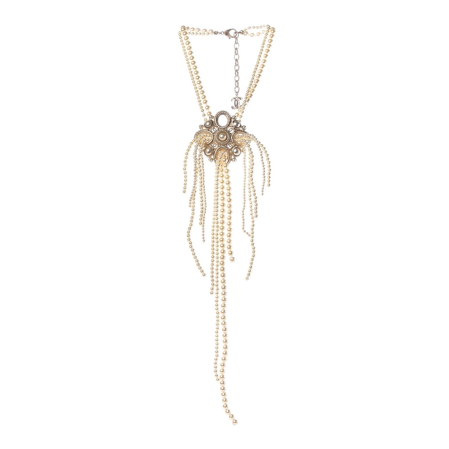 Pearl CC Multi Strand Necklace