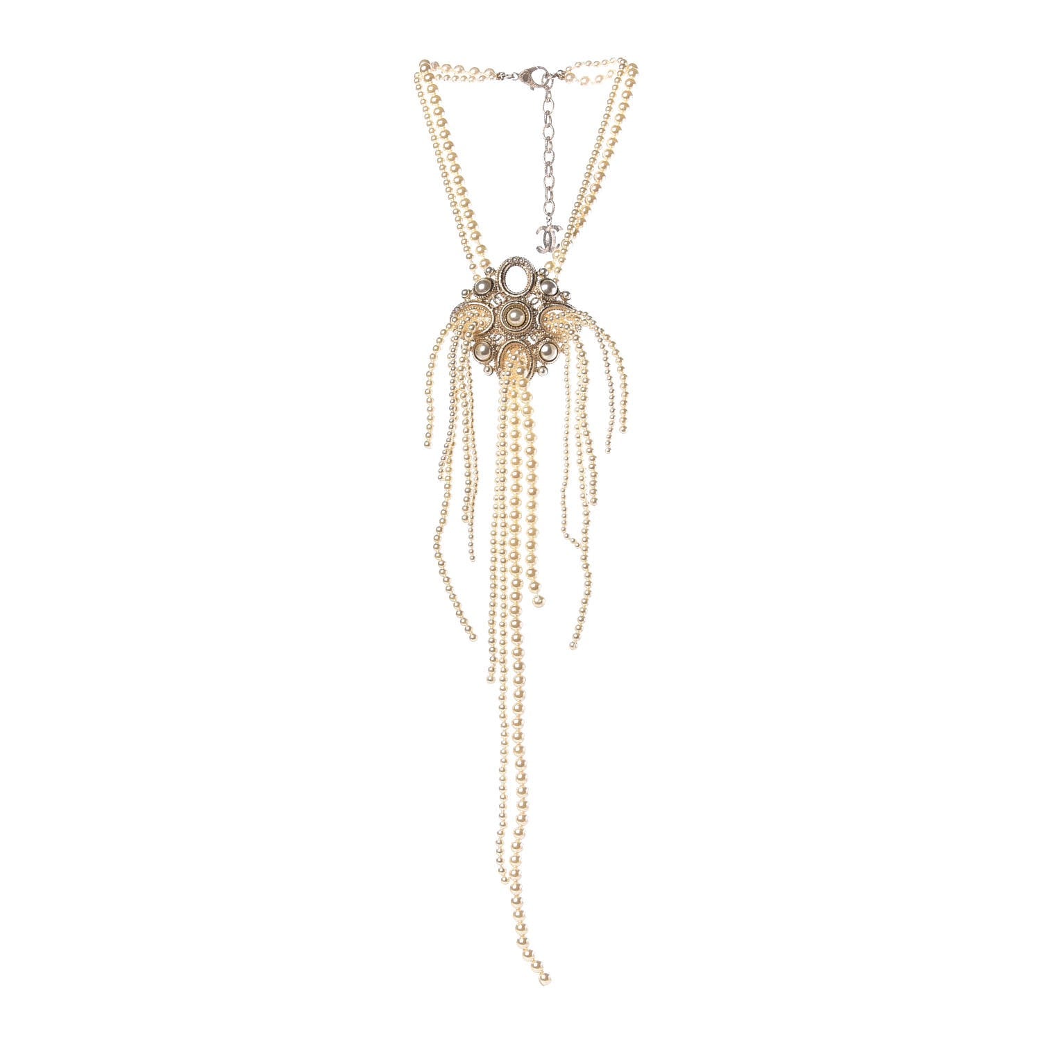 Chanel Pearl CC Multi Strand Necklace 3 of 6
