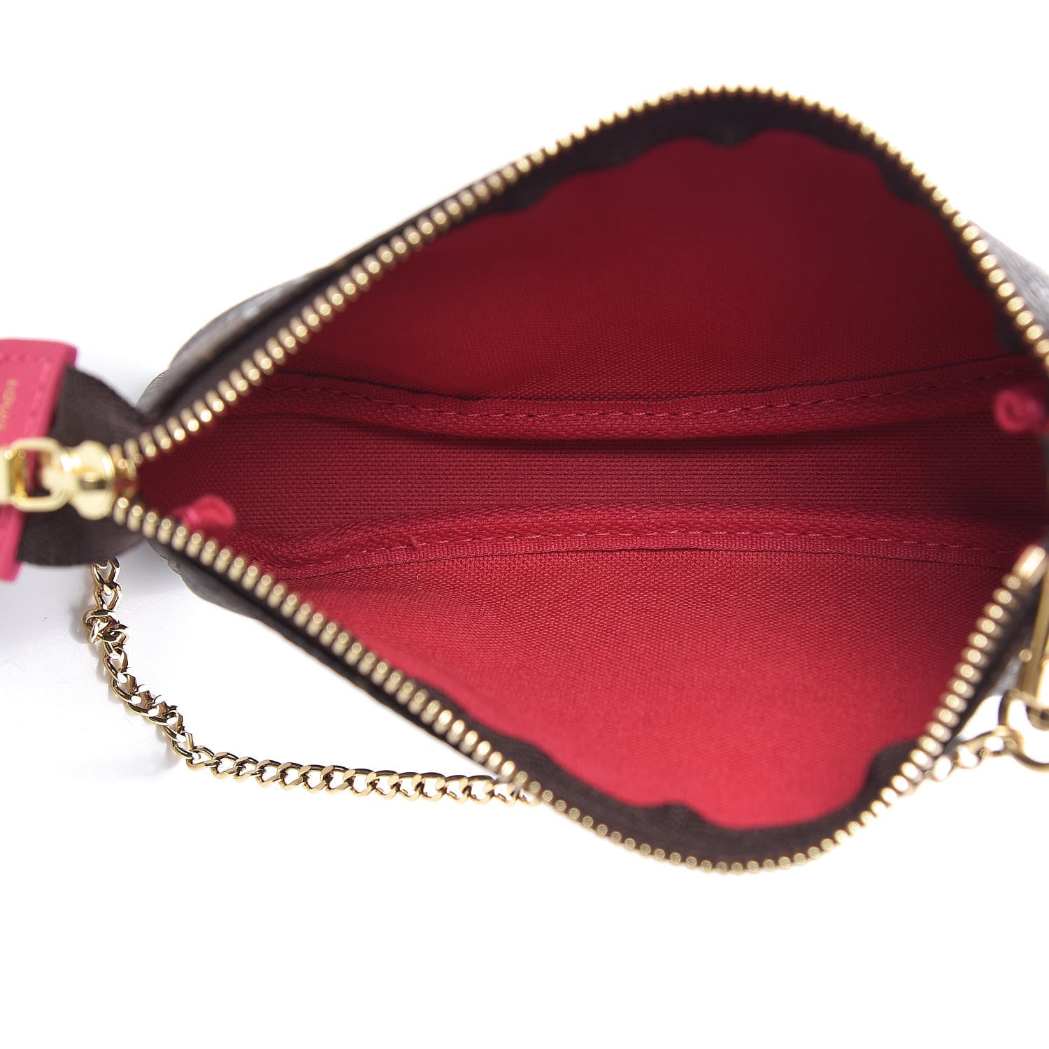 Louis Vuitton Monogram 2019 Christmas Animation Mini Courchevel Pochette Accessories Fuchsia 5 of 8