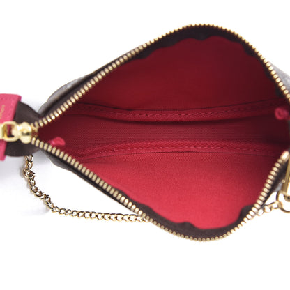 Louis Vuitton Monogram 2019 Christmas Animation Mini Courchevel Pochette Accessories Fuchsia 5 of 8