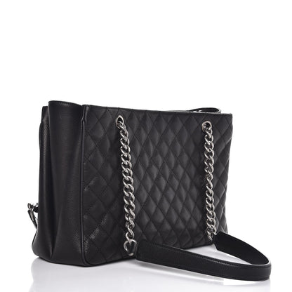 Chanel Caviar Quilted Medium Rock In Rome Tote Black 3 of 8