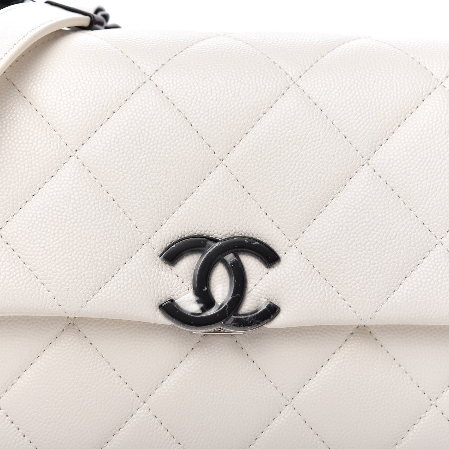 Chanel Caviar Quilted My Everything Flap White Black 10 of 11