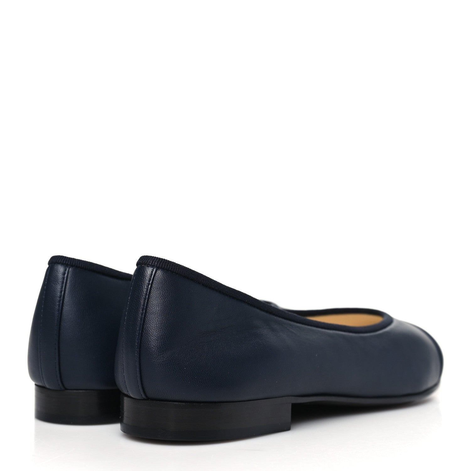 Chanel Lambskin Cap Toe Ballerina Flats 37 Black 4 of 7