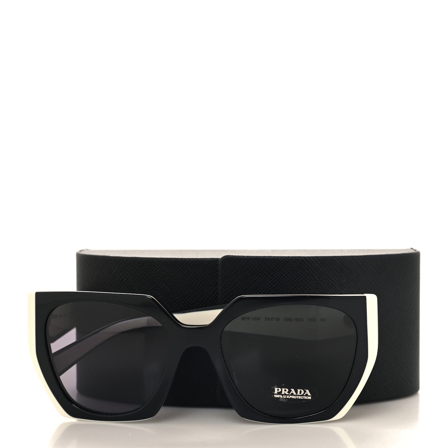 Acetate Sunglasses SPR 15W Black White