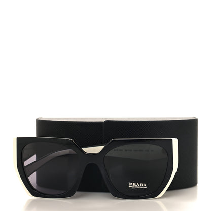 Prada Acetate Sunglasses SPR 15W Black White 7 of 7
