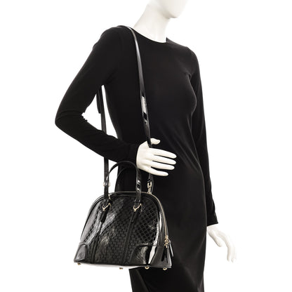 Gucci Patent Microguccissima Small Nice Top Handle Dome Bag Black 2 of 10