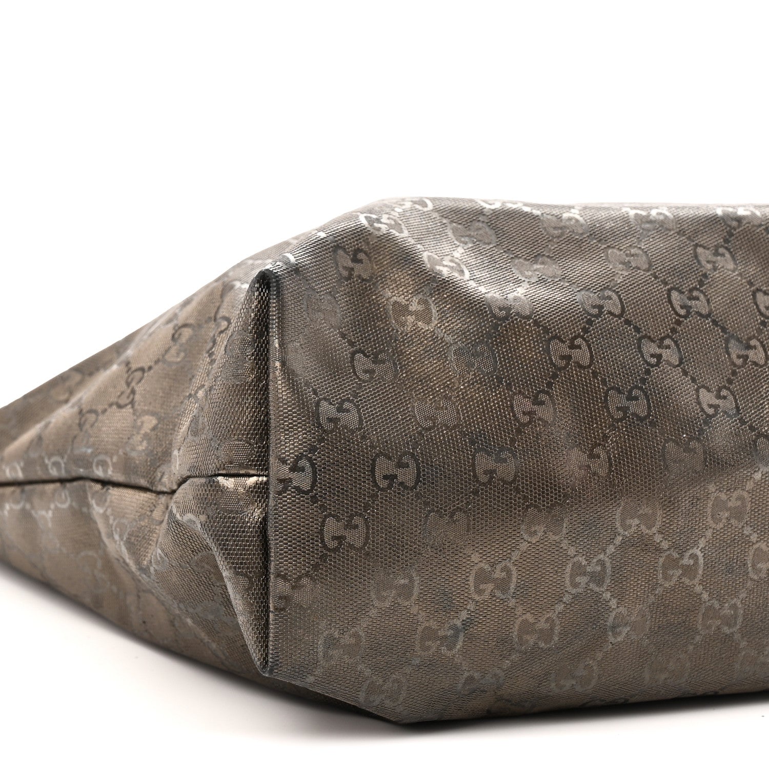 Gucci Imprime Monogram Medium Zippered Shopping Tote Pewter 9 of 10