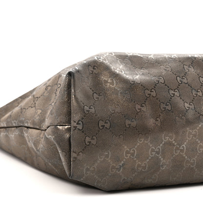 Gucci Imprime Monogram Medium Zippered Shopping Tote Pewter 9 of 10