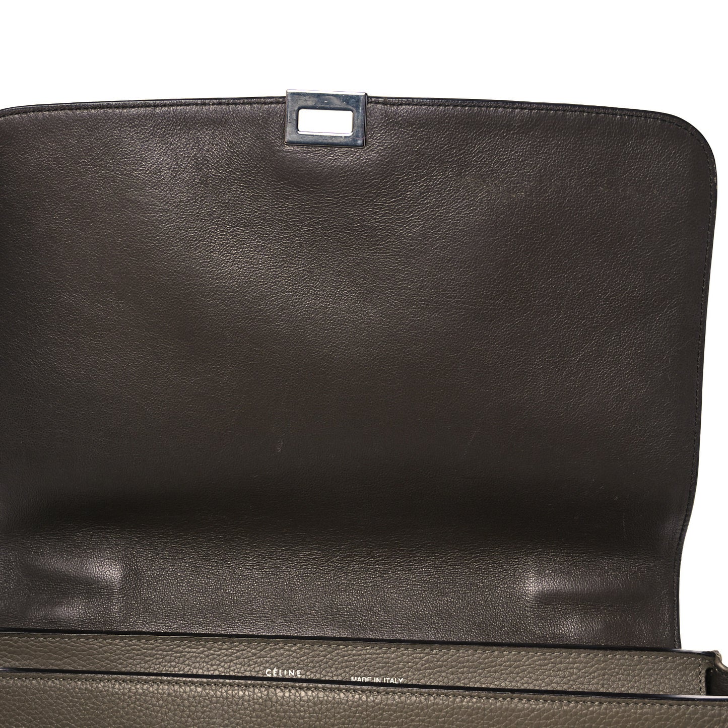 Drummed Calfskin Suede Medium Trapeze Souris
