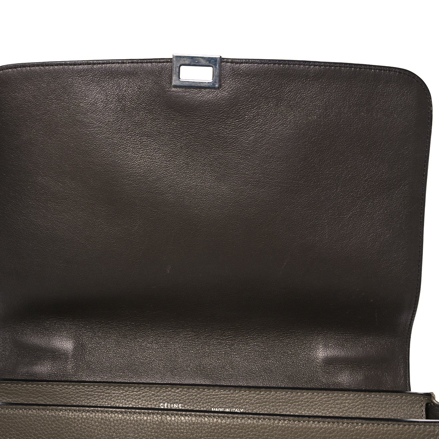 Celine Drummed Calfskin Suede Medium Trapeze Souris 16 of 26