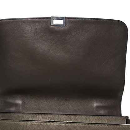 Celine Drummed Calfskin Suede Medium Trapeze Souris 16 of 26