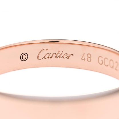 Cartier 18K Pink Gold Diamond 3mm C De Cartier Wedding Band Ring 48 4.5 4 of 6