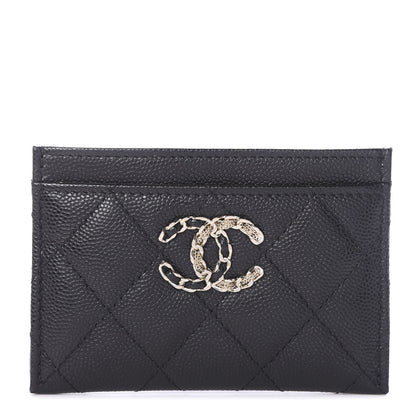 Chanel Caviar Quilted French New Wave Card Holder Black 1 of 8