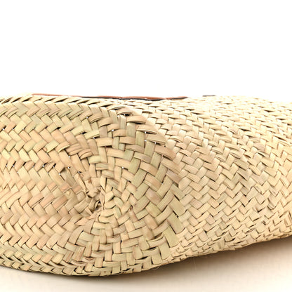 Celine Raffia Calfskin Triomphe Medium Panier Tan 8 of 9