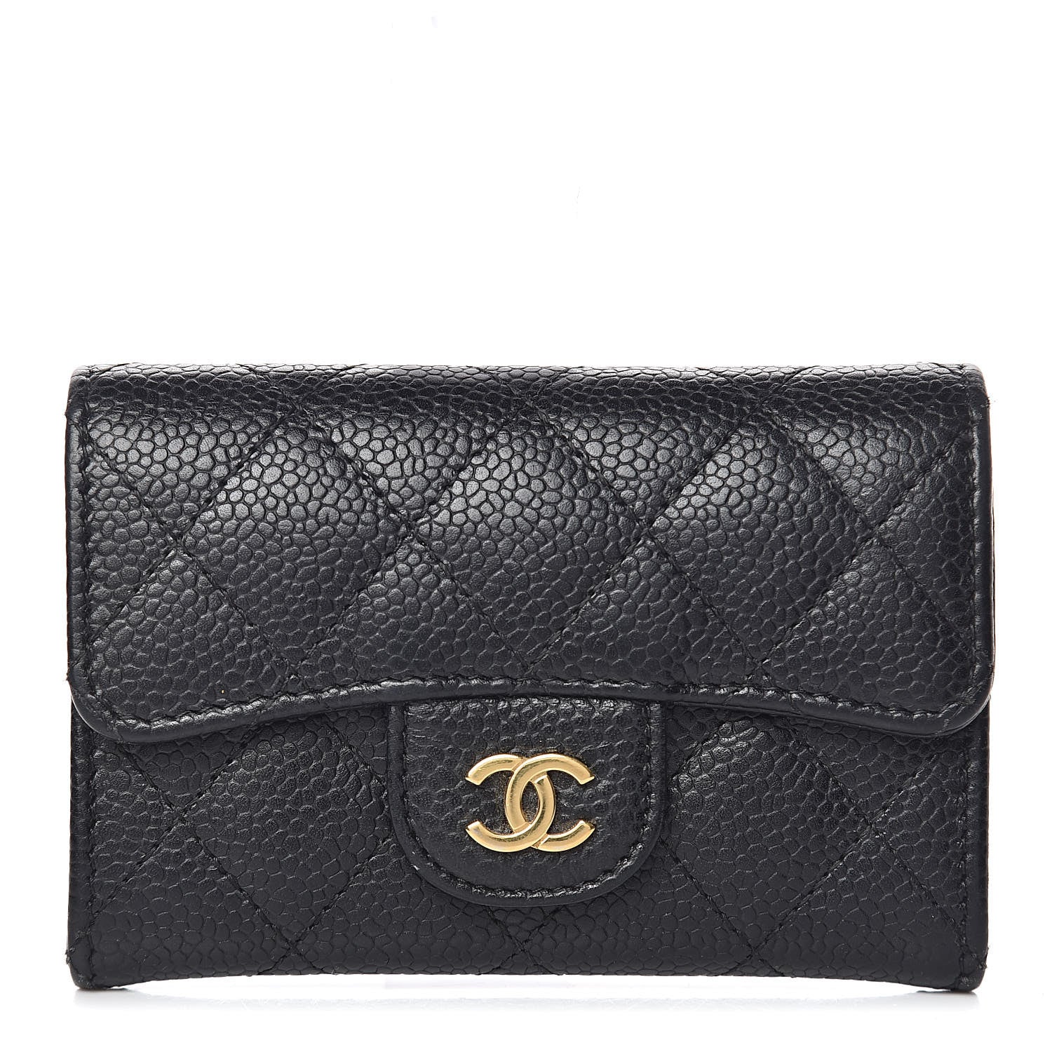 Chanel Caviar Quilted Flap Card Holder Black 1 of 9