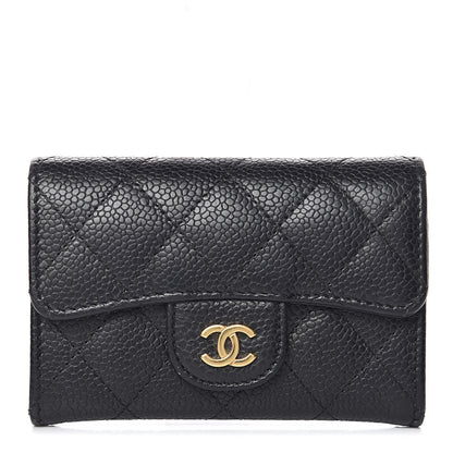 Chanel Caviar Quilted Flap Card Holder Black 1 of 9