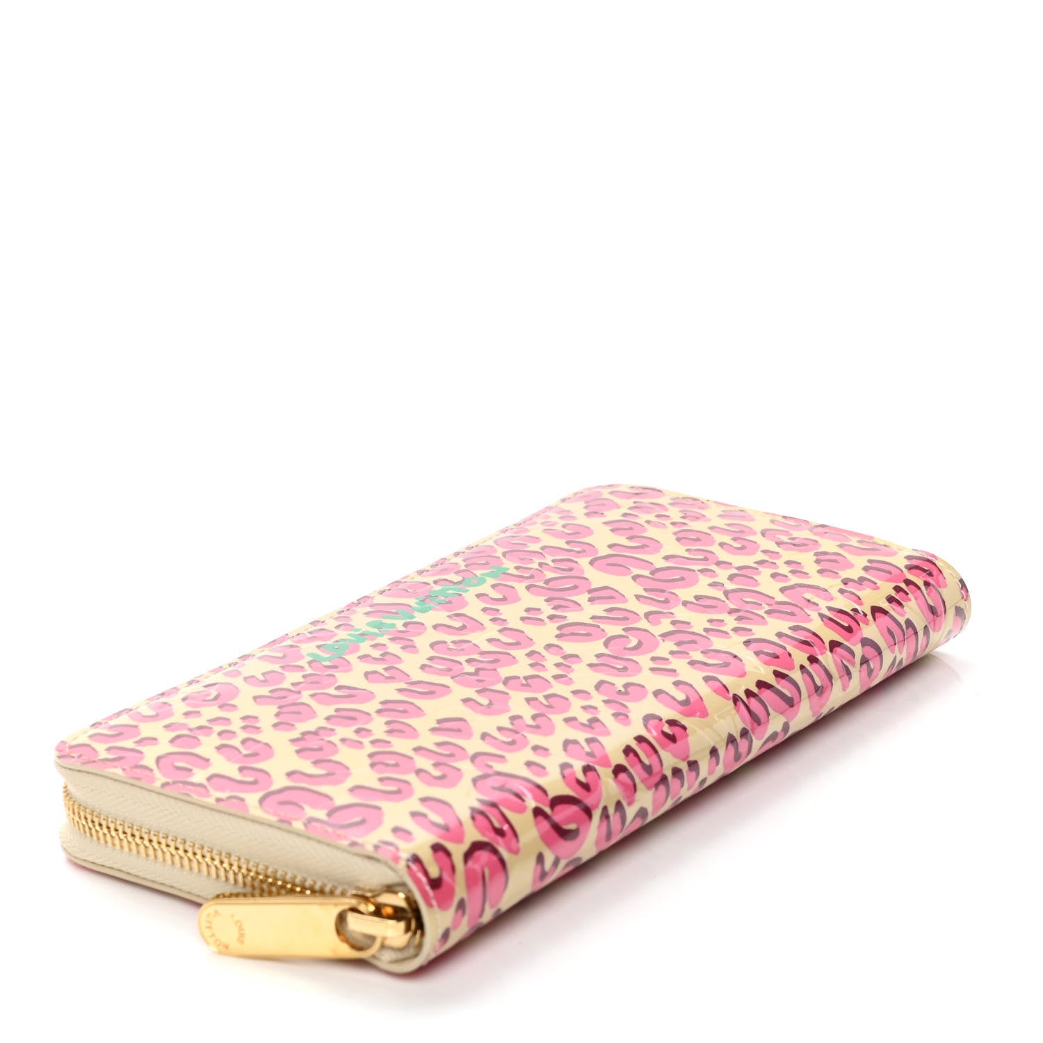 Louis Vuitton Vernis Leopard Zippy Wallet Blanc Corail 3 of 5