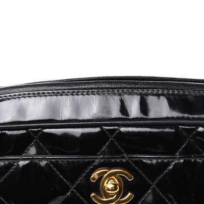 Chanel Patent Quilted Camera Case Black 10 of 15