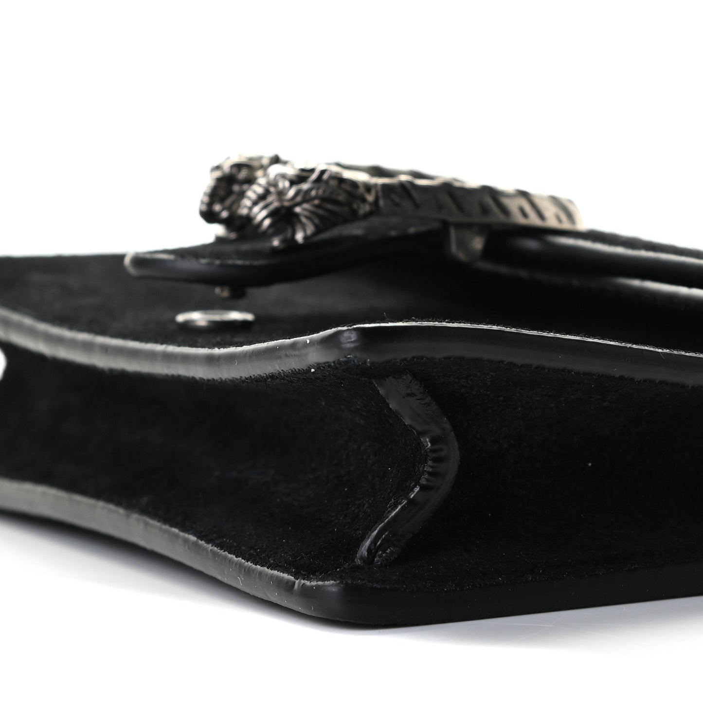 Suede Super Mini Dionysus Shoulder Bag Black