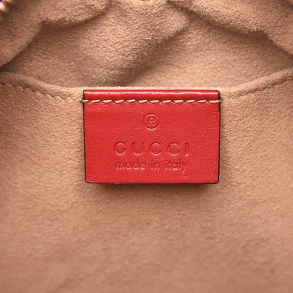 Gucci Calfskin Matelasse Small GG Marmont Chain Shoulder Bag Hibiscus Red 6 of 7